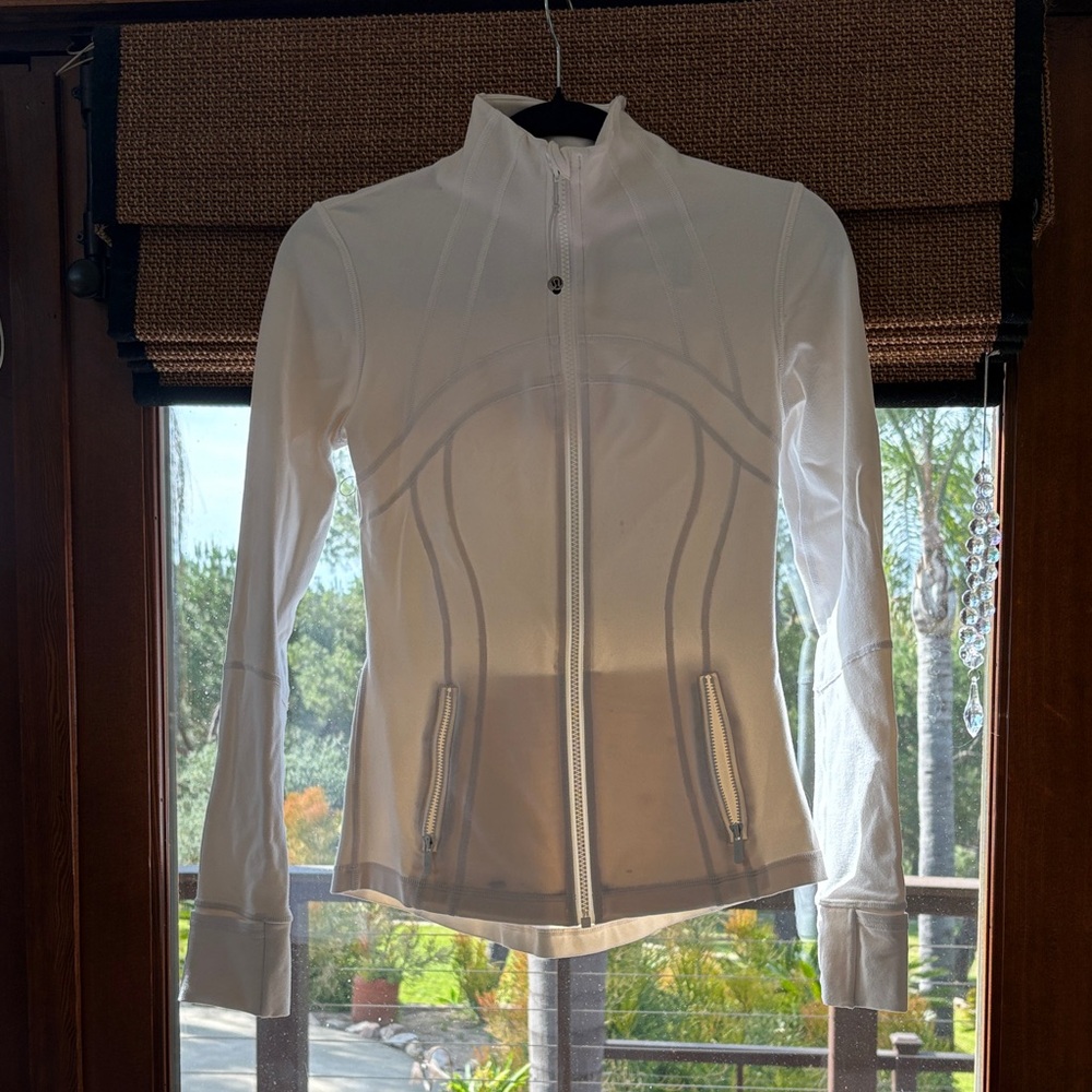 White Lululemon Zip-Up Jacket